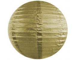PartyDeco Papírová lucerna, zlatá, 35 cm