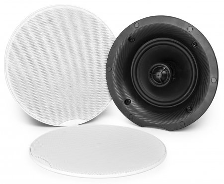 Power Dynamics CSH65 2-Way Ceiling Speaker Set With Amplifier And BT 120W 6.5"