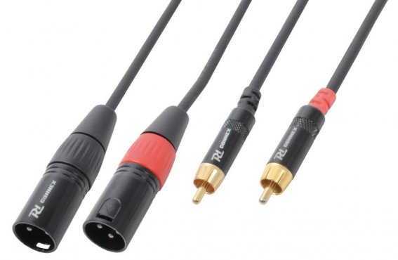 Power Dynamics CX66-3 Cable 2 x XLR Male - 2 x RCA Male 3.0M