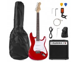 MAX GigKit balíček elektrické kytary - červený
