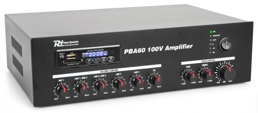 Power Dynamics PBA60 100V Amplifier 60W