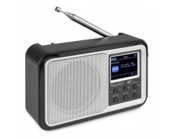 Audizio Anzio Přenosné DAB, FM rádio s bluetooth a baterií, stříbrné