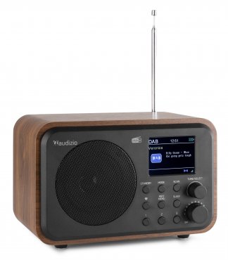 Audizio Milan přenosné rádio FM/DAB+ s baterií, dřevo