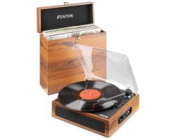 Fenton RP170L Gramofon s pouzdrem na desky, světlé dřevo