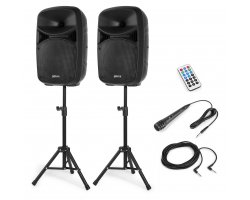 Vonyx VPS102A Plug & Play 600W Speaker SET With Stands