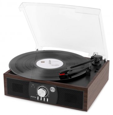 Fenton RP175DW Retro gramofon s Bluetooth a USB, tmavé dřevo