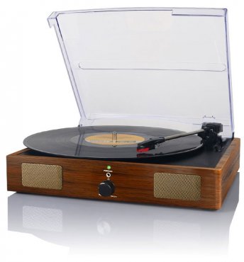 Fenton RP106W Retro gramofon s reproduktory, světlé dřevo
