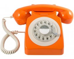 GPO 746 Rotary Phone Orange