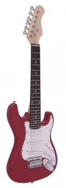 Dimavery J-350 E-Guitar ST, elektrická kytara Junior, červená