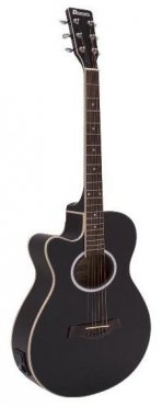 Dimavery AW-400 Western guitar LH, black
