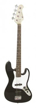 Dimavery JB-302 elektrická baskytara, černo bílá