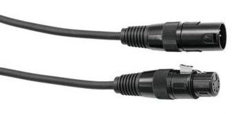 Eurolite DMX kabel XLR 5pin, 5m délka, černý
