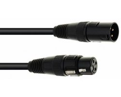 Eurolite DMX kabel XLR 3pin, 10m délka, černý