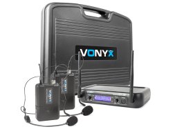 Vonyx WM73H 2 Kanálový bezdrátový mikrofonní systém UHF