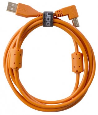 UDG Ultimate Audio Cable USB 2.0 A-B Orange Angled 1m