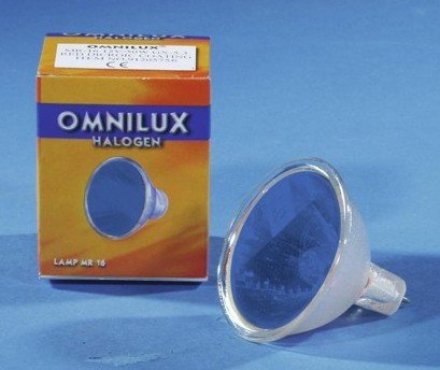 Omnilux 12V/50W MR-16 GX-5.3, SP 12 modrá