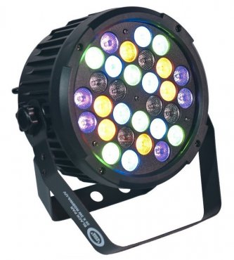 LIGHT4ME Black PAR 30x3W RGBA-UV LED