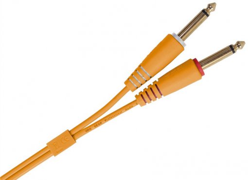 UDG Ultimate Audio Cable Set 1/4'' Jack - 1/4'' Jack Orange Straight 3m