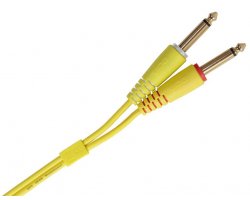 UDG Ultimate Audio Cable Set 1/4'' Jack - 1/4'' Jack Yellow Straight 3m