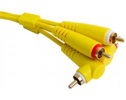 UDG Ultimate Audio Cable Set RCA Straight - RCA Angled Yellow 3m