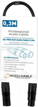 Accu Cable AC-PRO XLR audio cable 0,3m