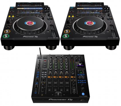 Pioneer DJ 2x CDJ-3000 + 1x DJM-A9