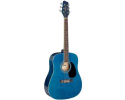 Stagg SA20D 3/4 BLUE, akustická 3/4 kytara, modrá