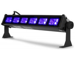 BeamZ BUV63 UV BAR světelná lišta, 6x3W UV LED